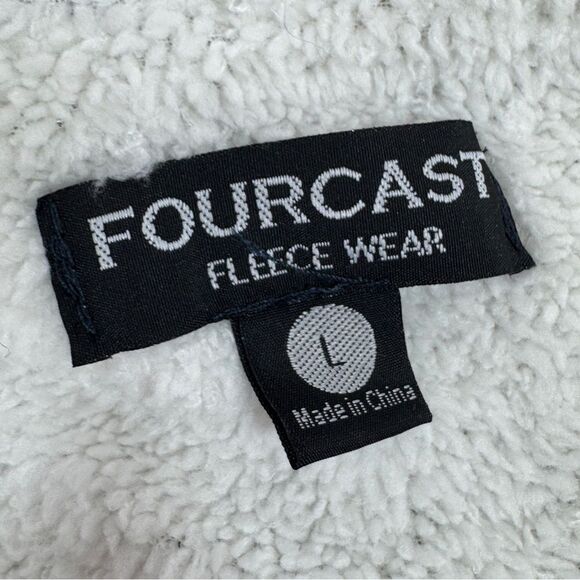 Forecast Fleece Sherpa Lined Full Zip Hoodie Jacket Blue Large - Picture 7 of 11